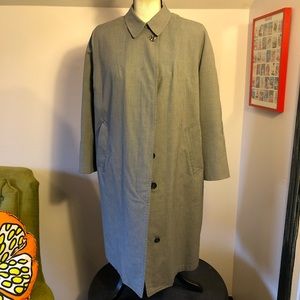 Vintage Houndstooth Alpaca Lined Trench Coat